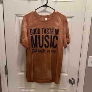 Bella Canvas Rust Orange Graphic Tee with Black Print